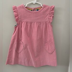Woven Heart Pocket Tunic, Bubblegum - 3-4y